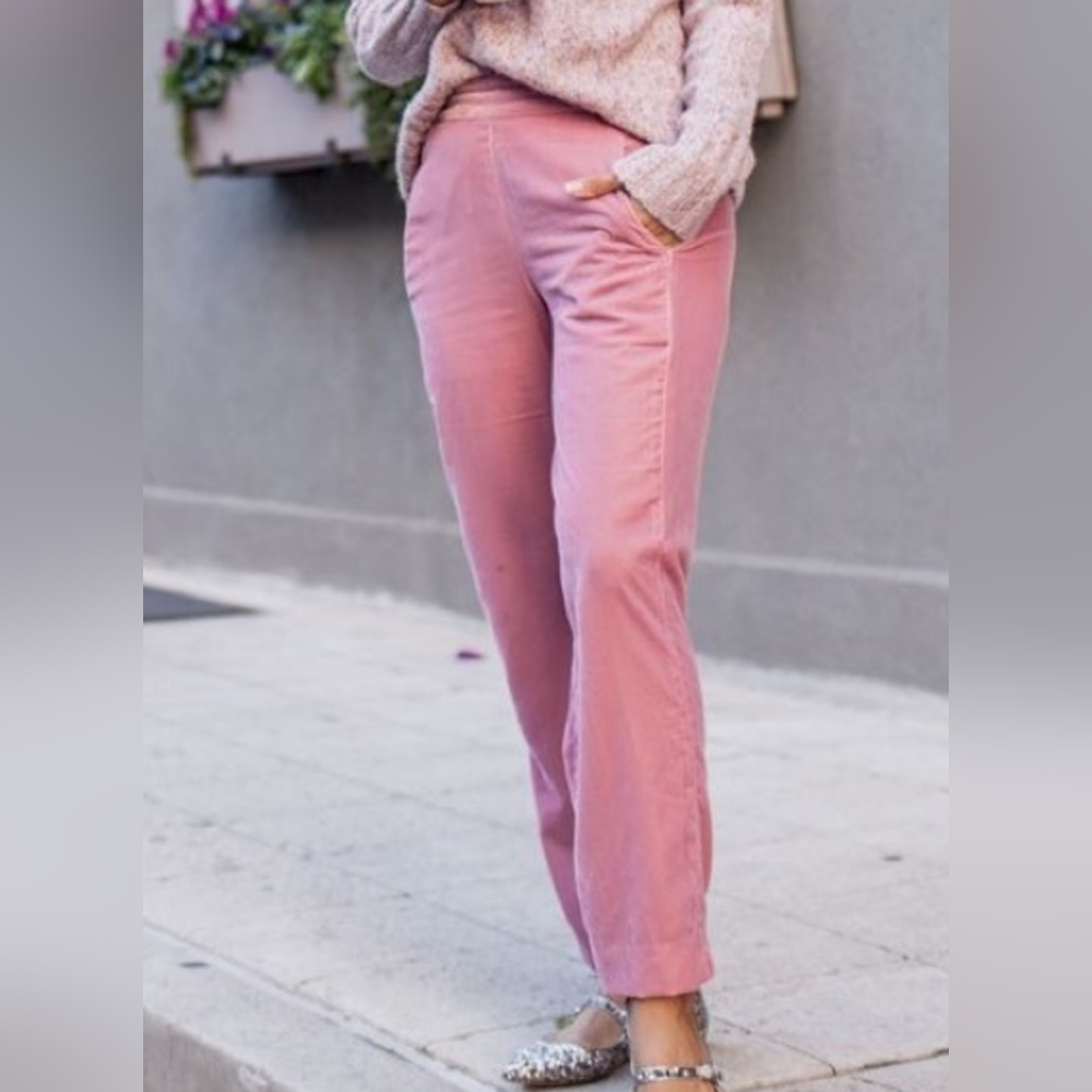 Jcrew pink velvet pants